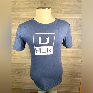 Huk Logo Callout Short Sleeve Cotton Blend T-Shirt/Tee, Men's Small